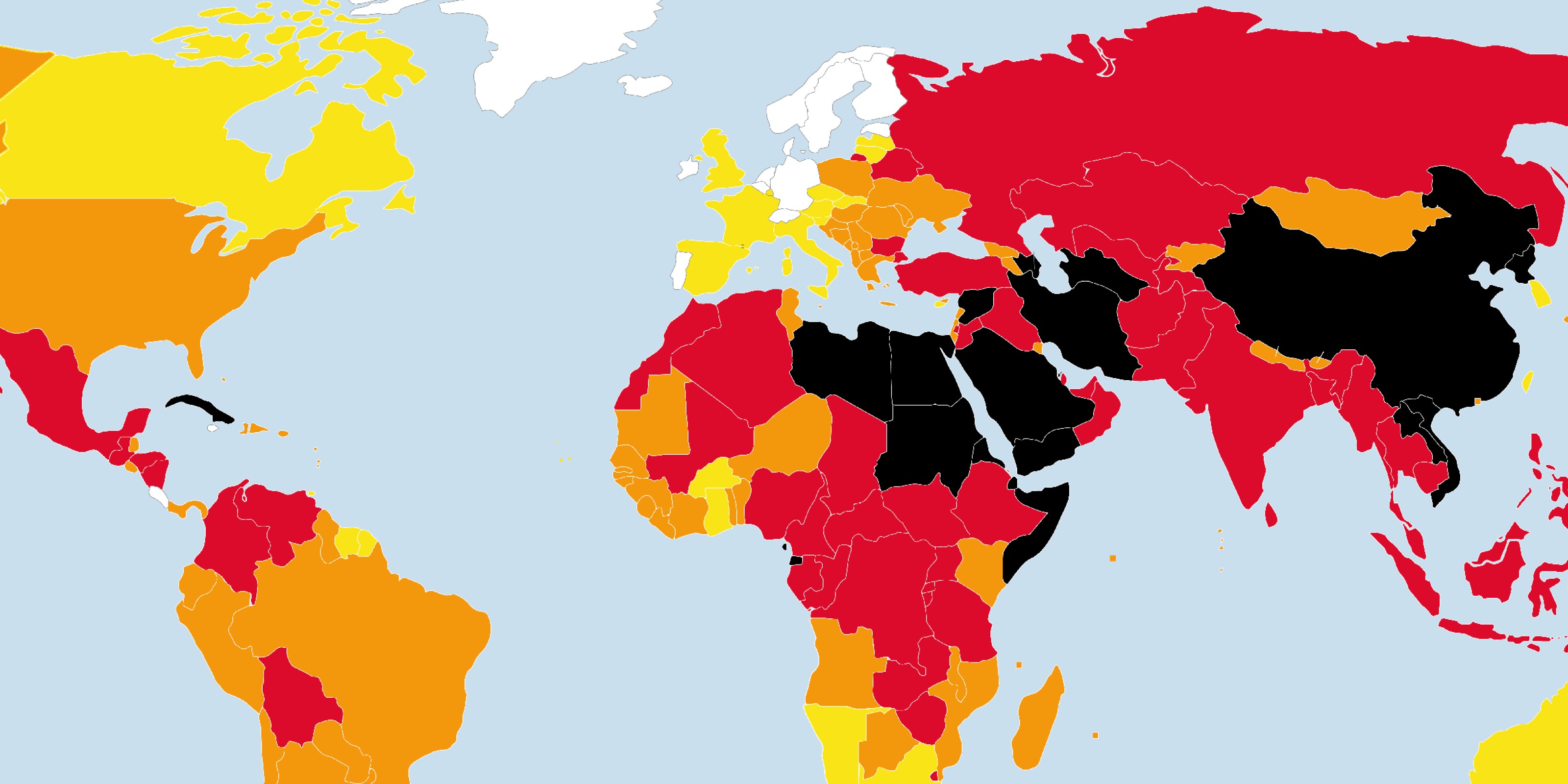  رتبه 174 ایران در میان 180 کشور در تازه‌ترین رده‌بندی از وضعیت آزادی رسانه‌ها در جهان