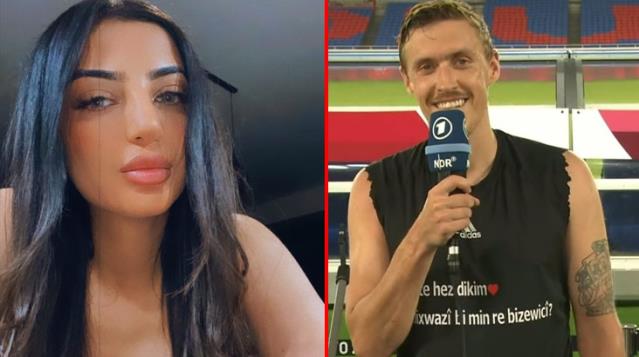 Alman futbolcu Max Kruse'nin Kürtçe evlilik teklifi ettiği Dilara Mardine'nin pozları olay oldu