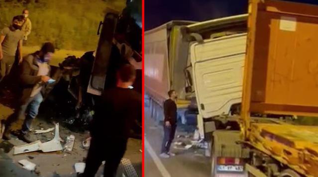 Aniden duran TIR zincirleme kazaya neden oldu: 1 ağır yaralı