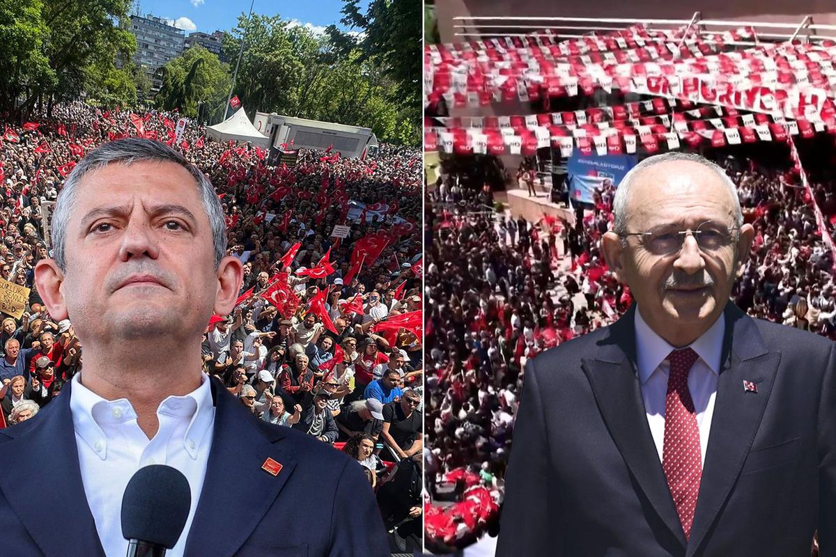 Ankara'da iki ayrı CHP mitingi! Katılım farkı dikkat çekti