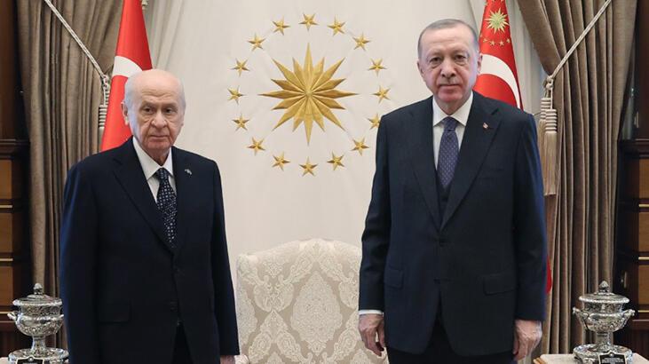Beştepe'de Cumhurbaşkanı Erdoğan ile Bahçeli'den sürpriz görüşme!