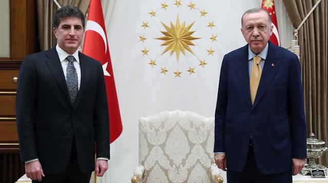 Beştepe'de sürpriz görüşme! Erdoğan, IKBY Başkanı Neçirvan Barzani'yi kabul etti