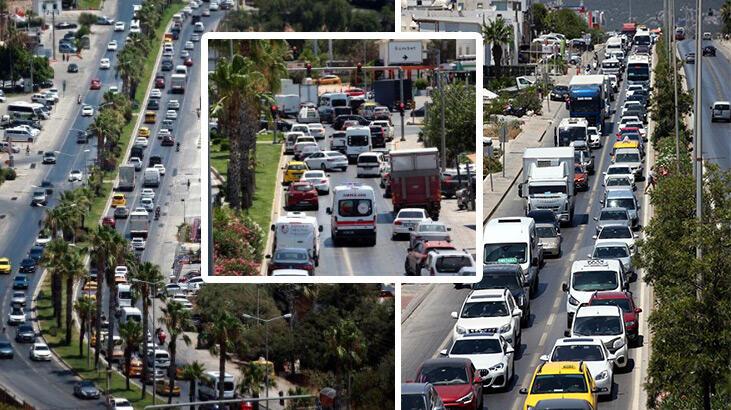 Bodrum'da tatilciler dönüşe geçti, trafik çilesi başladı