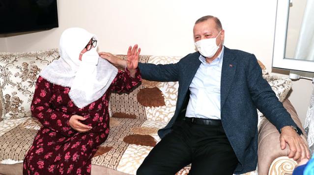 Cumhurbaşkanı Erdoğan, İmamoğlu'yla girdiği diyalogla gündem olan Mahruze Keleş'i ziyaret etti