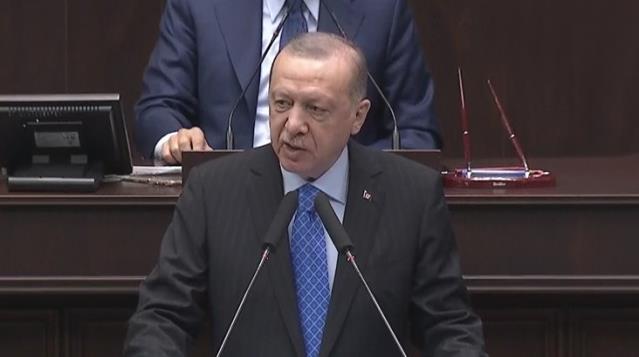 Cumhurbaşkanı Erdoğan, partisinin grup toplantısında konuşuyor