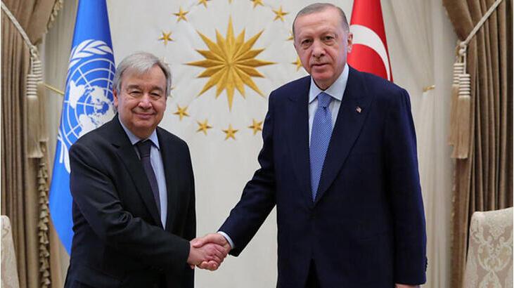 Erdoğan ile Guterres görüştü! Ukrayna tahılının ihracı için flaş açıklama