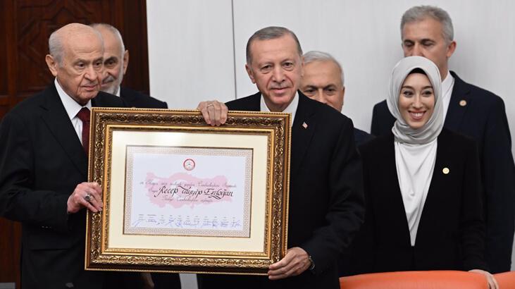 Erdoğan yemin edip resmen göreve başladı!  Gözler Kabine'de