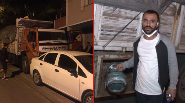 Freni boşalan kamyon 8 araca çarparak durabildi! Sürücüye piknik tüpüyle saldırdılar
