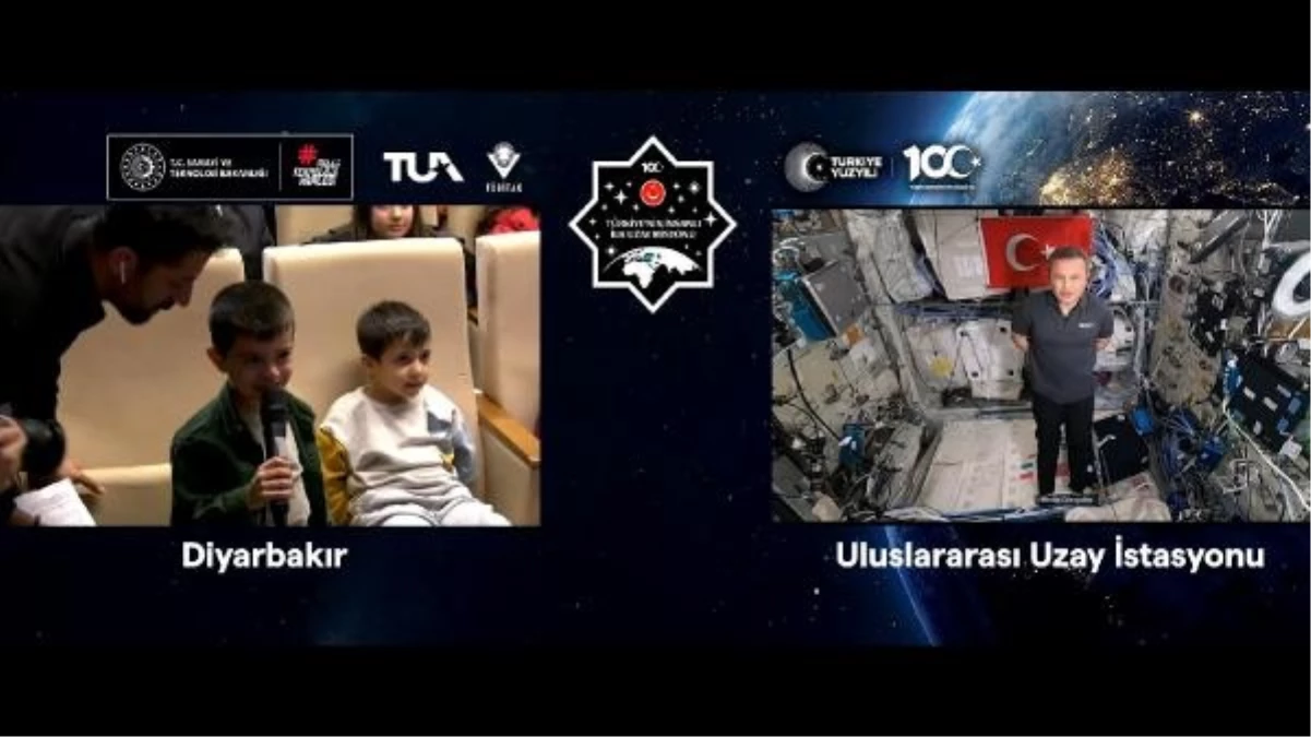 İlk Türk Astronot Alper Gezeravcı, Diyarbakır'daki öğrencilerle görüntülü konuştu