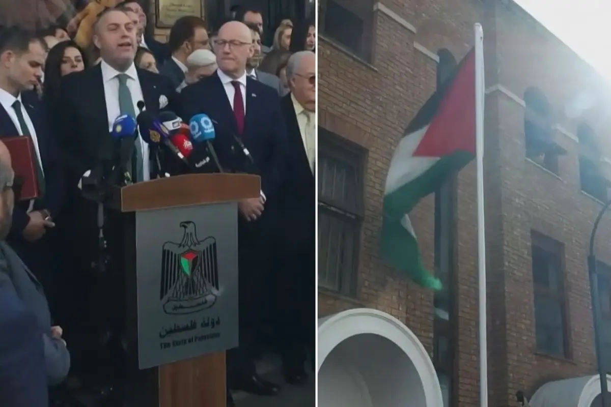 İngiltere Filistin'i resmen tanıdı, Londra'da bayrak göndere çekildi