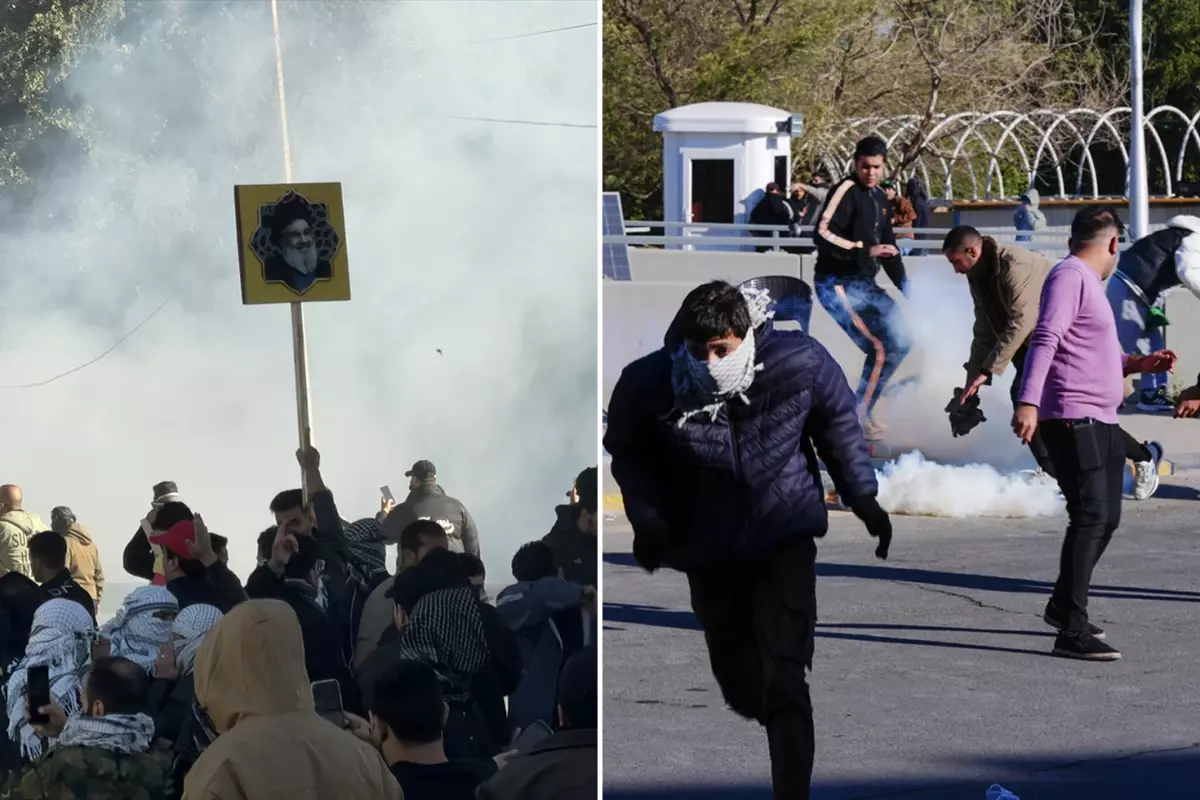 Irak da karıştı! Şiiler Yeşil Bölge'ye akın etti, polis sert müdahale etti