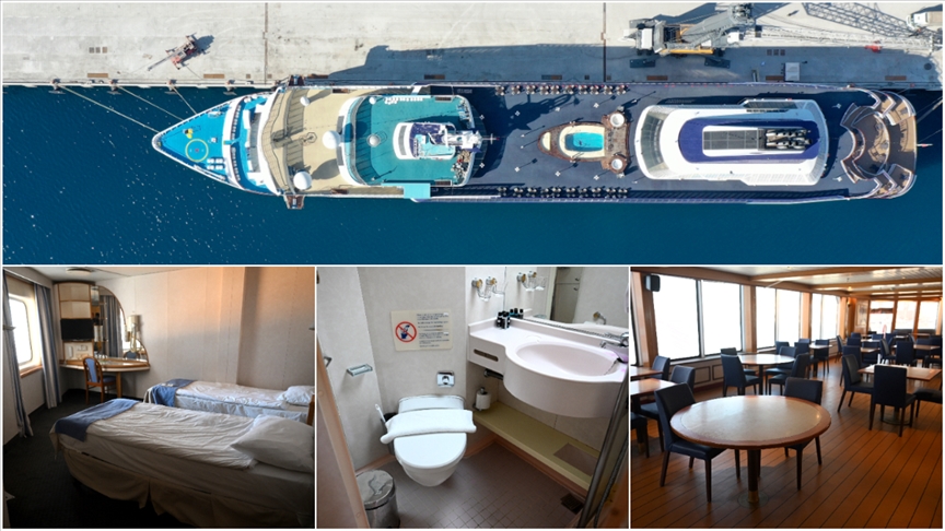 İskenderun Körfezi'ndeki 1056 yataklı gemiye depremzedeler yerleştirilmeye başlanacak