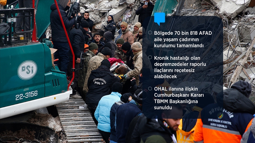 Kahramanmaraş merkezli depremlerin 3. günü