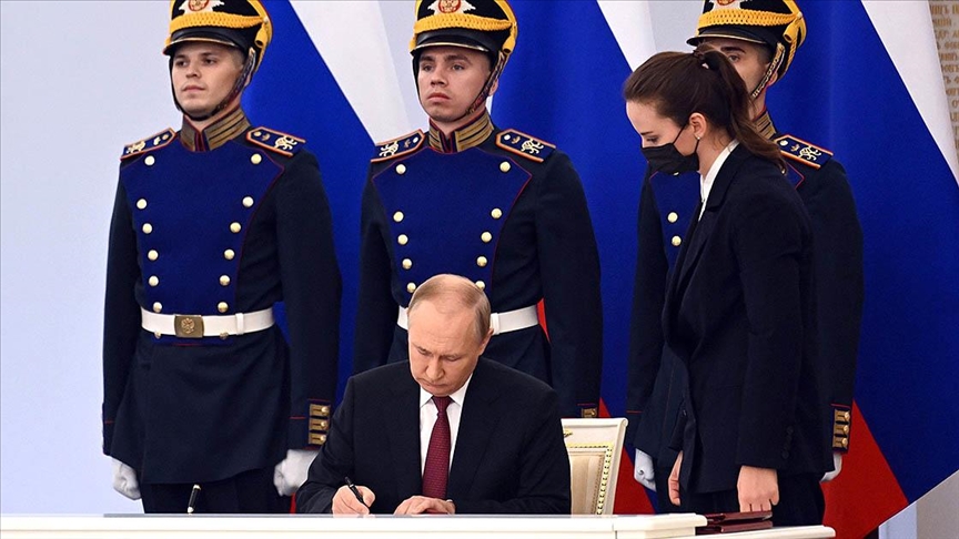 Putin, Ukrayna’nın Donetsk, Luhansk, Herson ve Zaporijya bölgelerinin Rusya'ya bağlanmasına yönelik anlaşmaları imzaladı