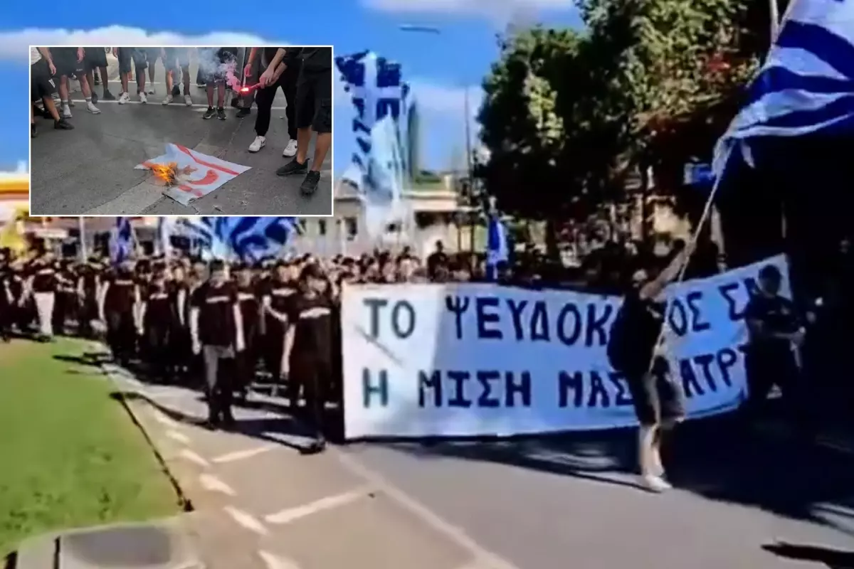 Rumlardan sınırda bayrak yakma provokasyonu! KKTC'den sert tepki