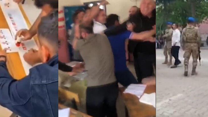 Sandık başında  toplu oy kullanımı  kavgaları