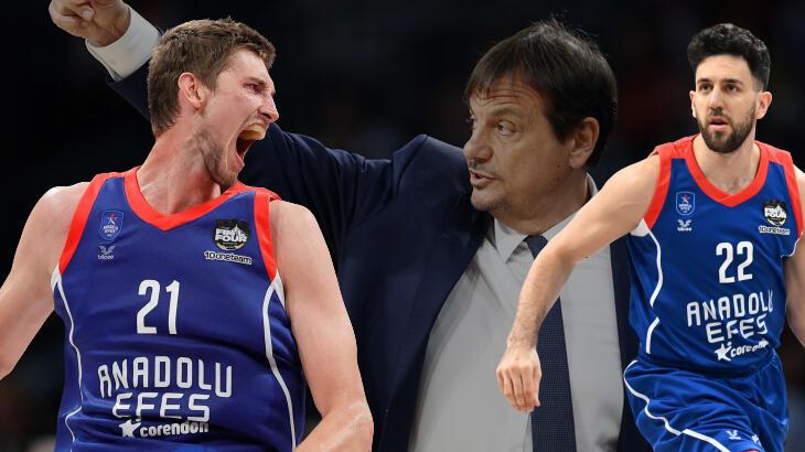 Anadolu Efes Başantrenörü Ergin Ataman dünyaya Türkçe seslendi! 'Tarih yazdık'
