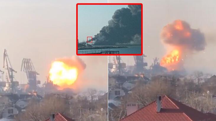 Berdyansk limanında patlama! Ukrayna: Rus savaş gemisi batırıldı
