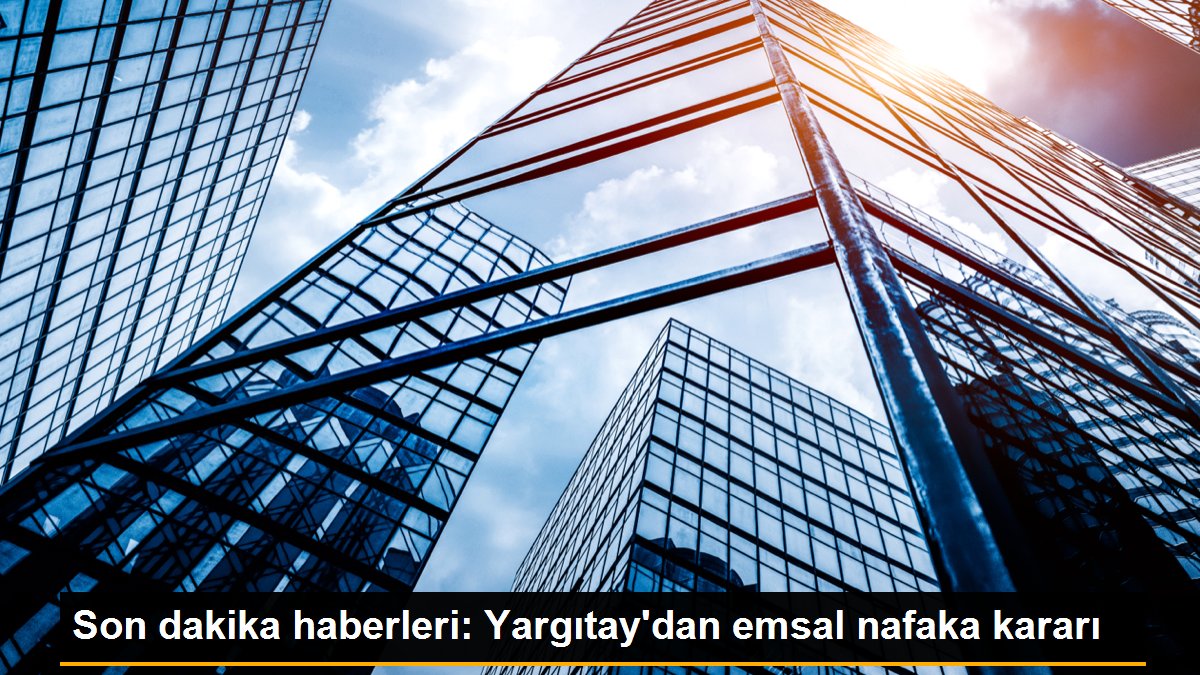 Son dakika haberleri: Yargıtay'dan emsal nafaka kararı