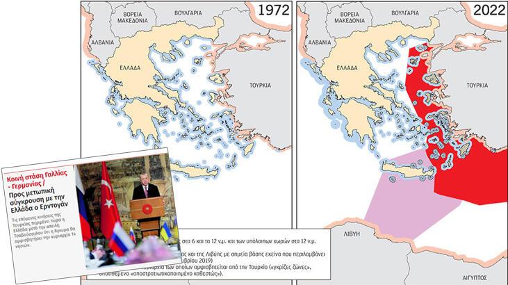  Skandal haritalar! Yunan medyası: Erdoğan Yunanistan'la cepheden bir çatışmayla yüz yüze