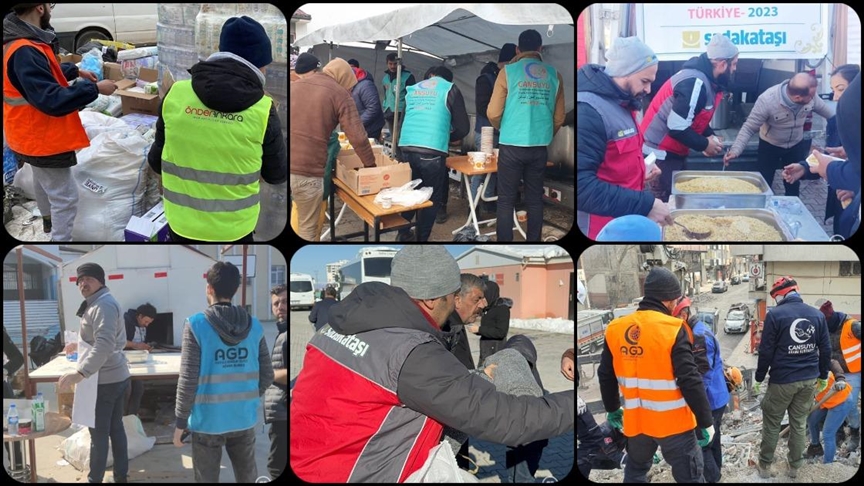 STK'ler depremzedelerin yaralarını sarmak için 