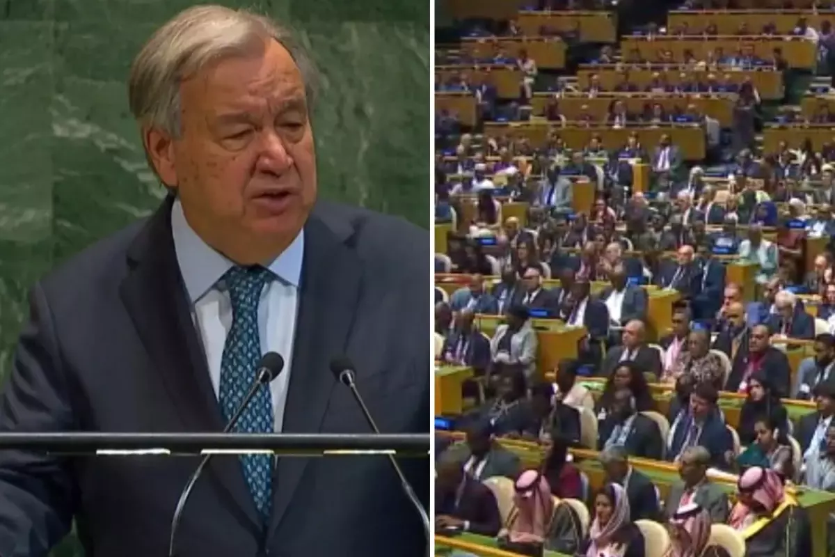 Tarihi oturumda BM Genel Sekreteri Guterres'ın sözleriyle salon buz kesti