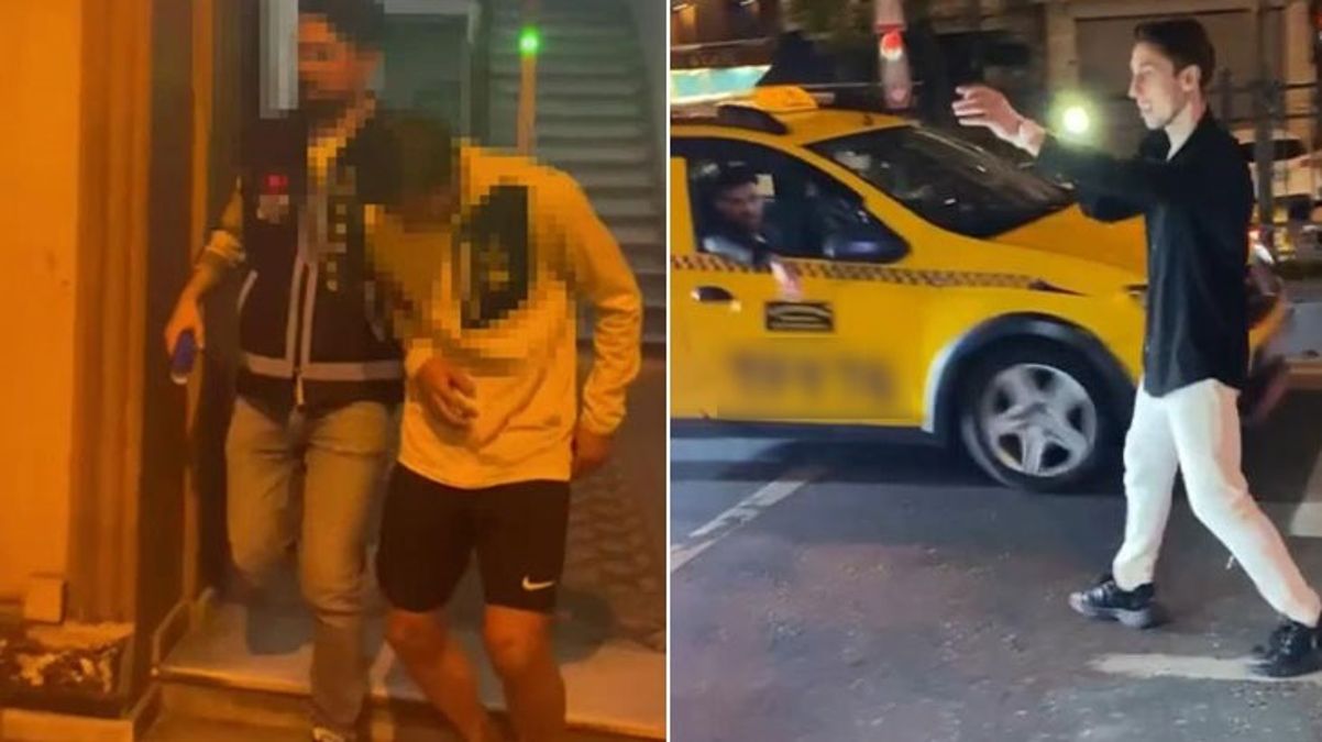 Trafikte sözde uygulama yapan Maltepesporlu futbolcuyu polisler evinden aldı